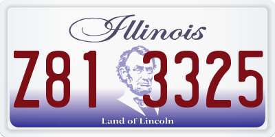 IL license plate Z813325