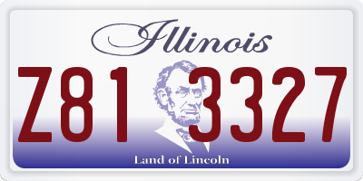 IL license plate Z813327