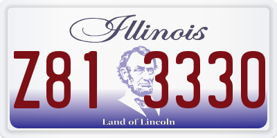 IL license plate Z813330