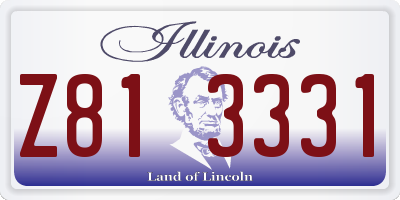 IL license plate Z813331