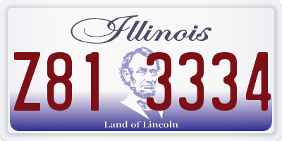 IL license plate Z813334