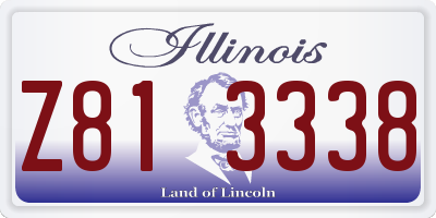 IL license plate Z813338