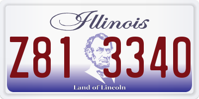 IL license plate Z813340