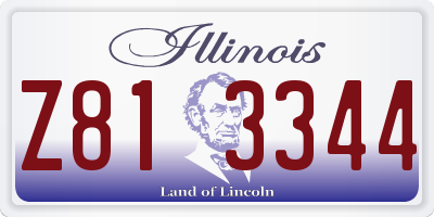 IL license plate Z813344