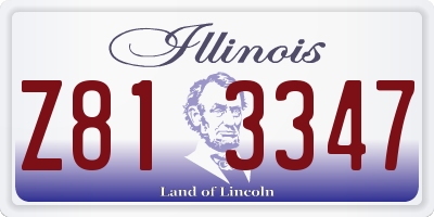 IL license plate Z813347