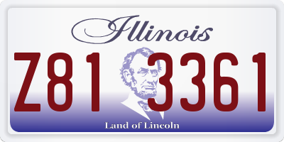 IL license plate Z813361