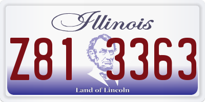 IL license plate Z813363