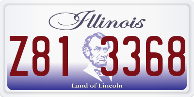 IL license plate Z813368