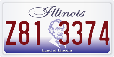IL license plate Z813374