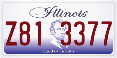 IL license plate Z813377