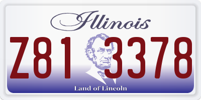 IL license plate Z813378