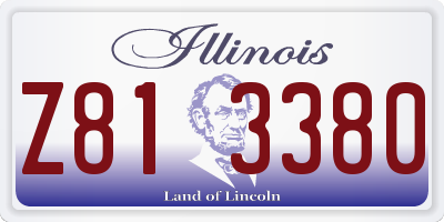 IL license plate Z813380
