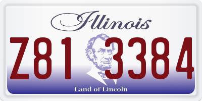 IL license plate Z813384