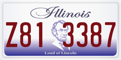 IL license plate Z813387