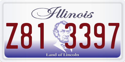 IL license plate Z813397