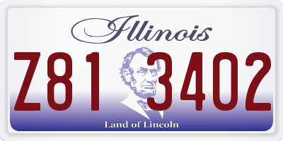 IL license plate Z813402