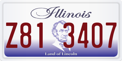 IL license plate Z813407