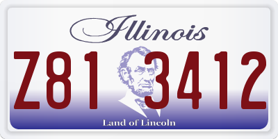IL license plate Z813412