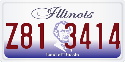 IL license plate Z813414