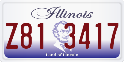 IL license plate Z813417