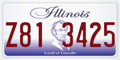 IL license plate Z813425