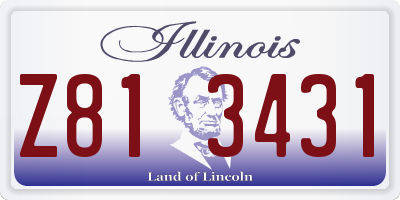 IL license plate Z813431