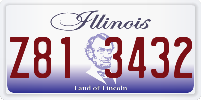 IL license plate Z813432