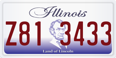 IL license plate Z813433