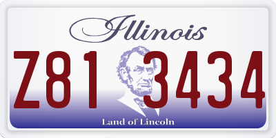 IL license plate Z813434