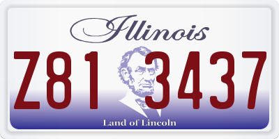 IL license plate Z813437