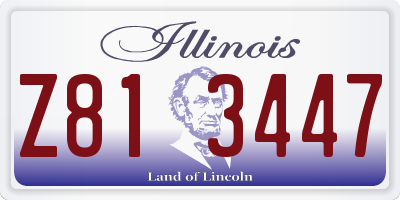 IL license plate Z813447