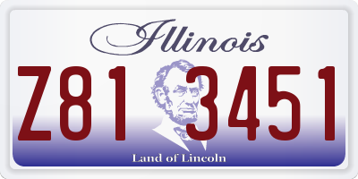 IL license plate Z813451