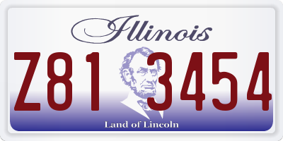 IL license plate Z813454