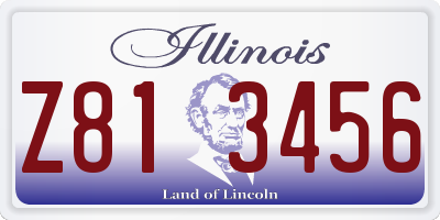 IL license plate Z813456