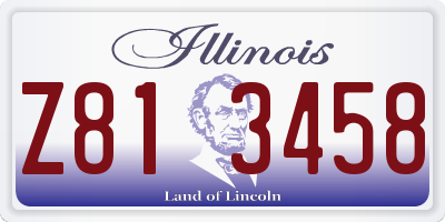IL license plate Z813458