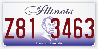IL license plate Z813463