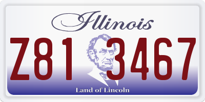 IL license plate Z813467