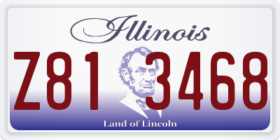 IL license plate Z813468