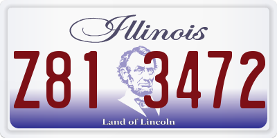 IL license plate Z813472