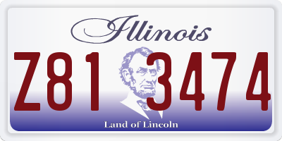 IL license plate Z813474