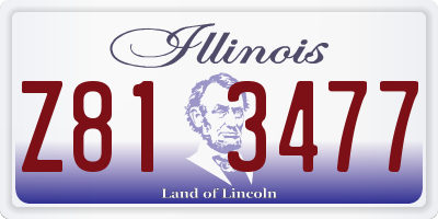 IL license plate Z813477