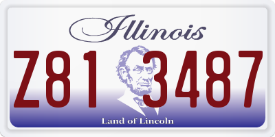 IL license plate Z813487