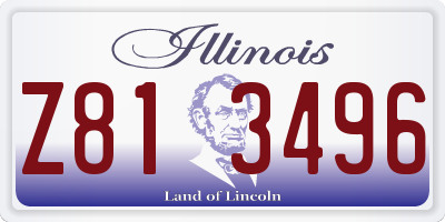 IL license plate Z813496