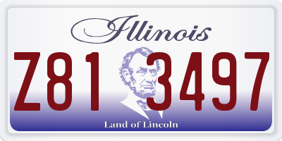 IL license plate Z813497