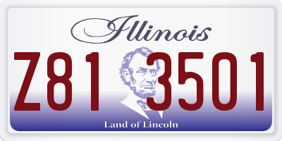 IL license plate Z813501