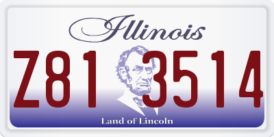 IL license plate Z813514