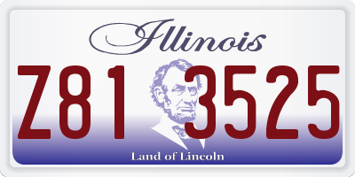 IL license plate Z813525