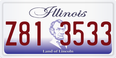 IL license plate Z813533