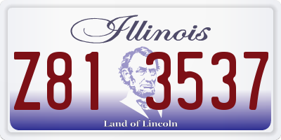 IL license plate Z813537