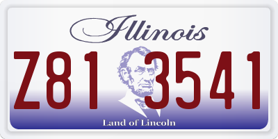 IL license plate Z813541